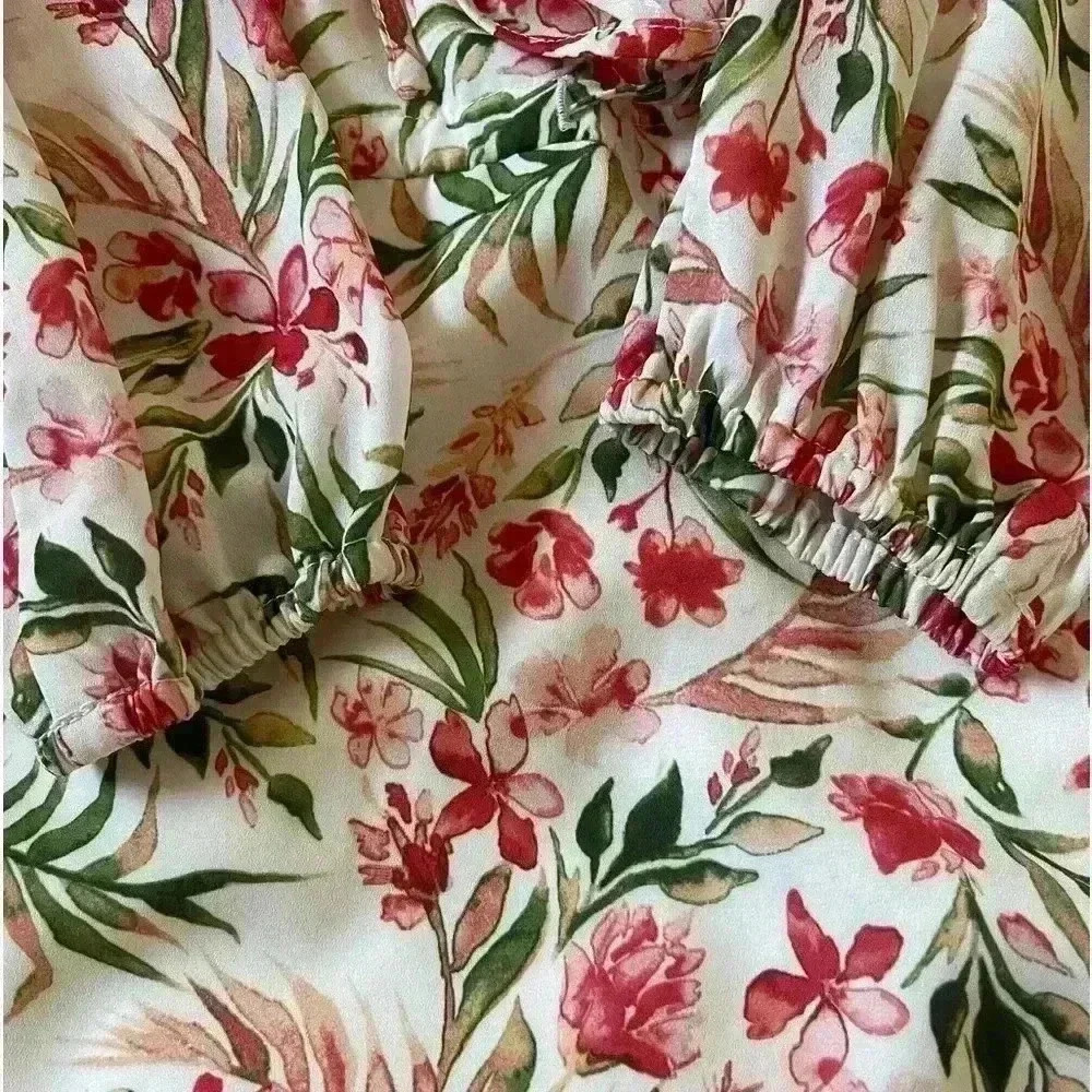 Maison Jules NWT Floral V-Neck Dress Size 2 - Picture 11 of 12